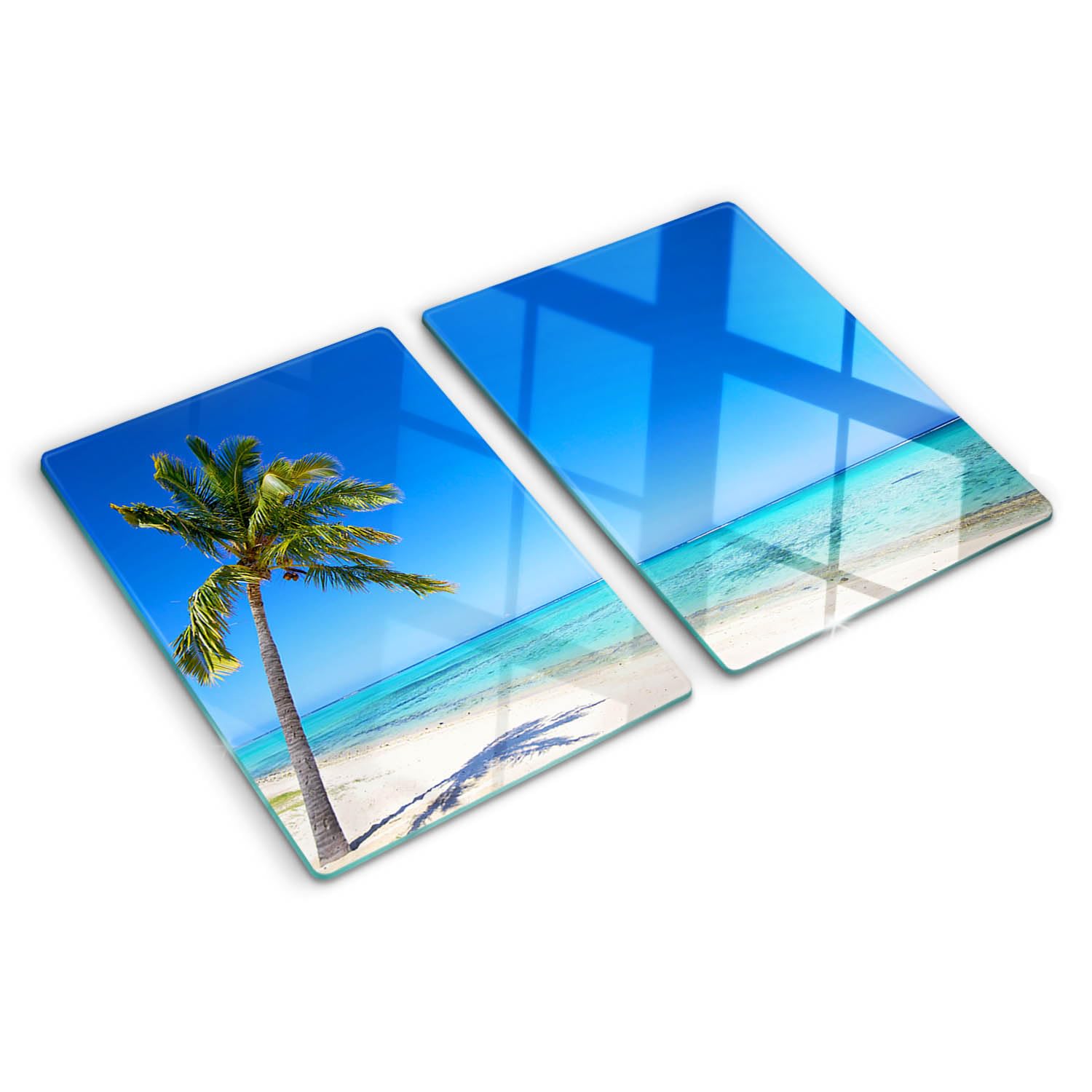 Planche à découper antidérapante et résistante à la chaleur motif plage