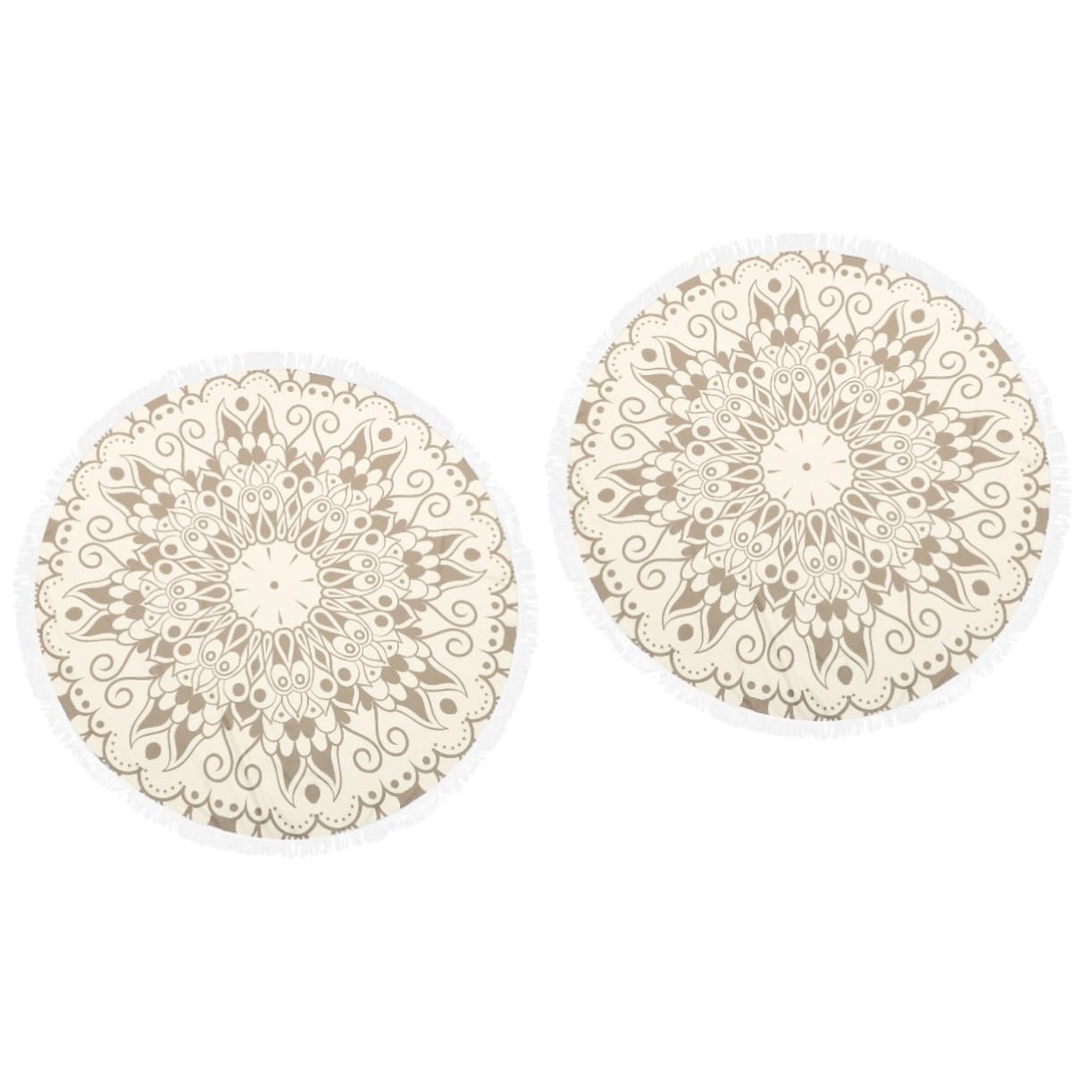 PRETYZOOM 2 Pz telo mare rotondo coperta da spiaggia asciugamano per tappetino da yoga asciugamano portatile palestra arazzo telo mare multifunzione bagno in microfibra