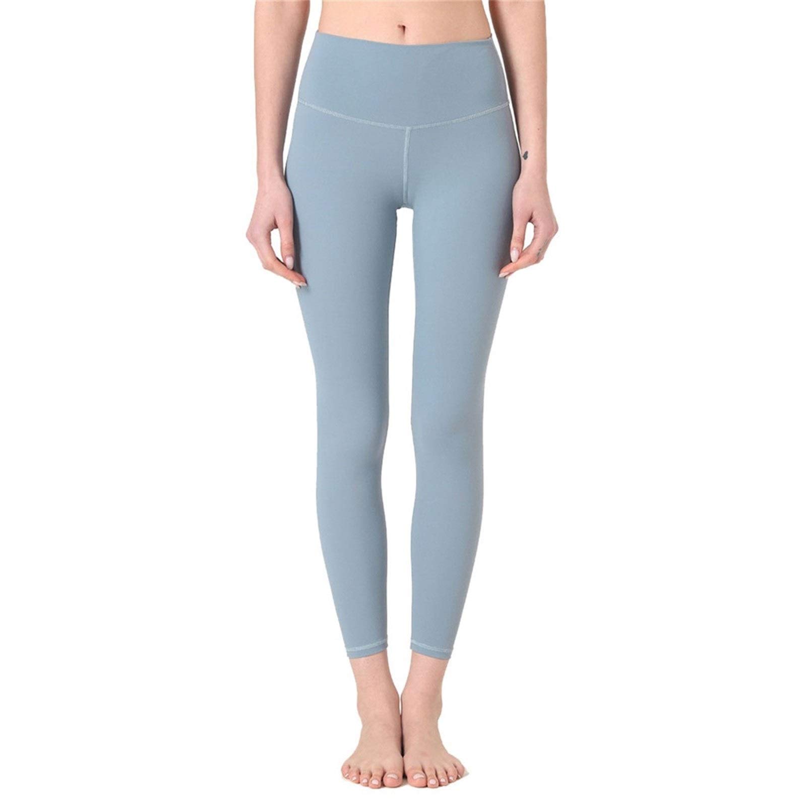 fitness legginsy damskie, Damskie Nagie uczucie Wysokiej talii Legginsy Legginsy Butt Lift Power Flex Slim Jogi Spodnie Aktywne Rajstopy Tummy Control Non See przez rozciągliwe sportowe legginsy do jo