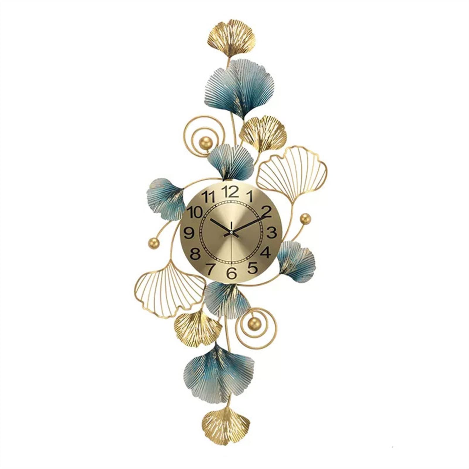 Horloge murale feuille de Ginkgo pour une décoration de salon