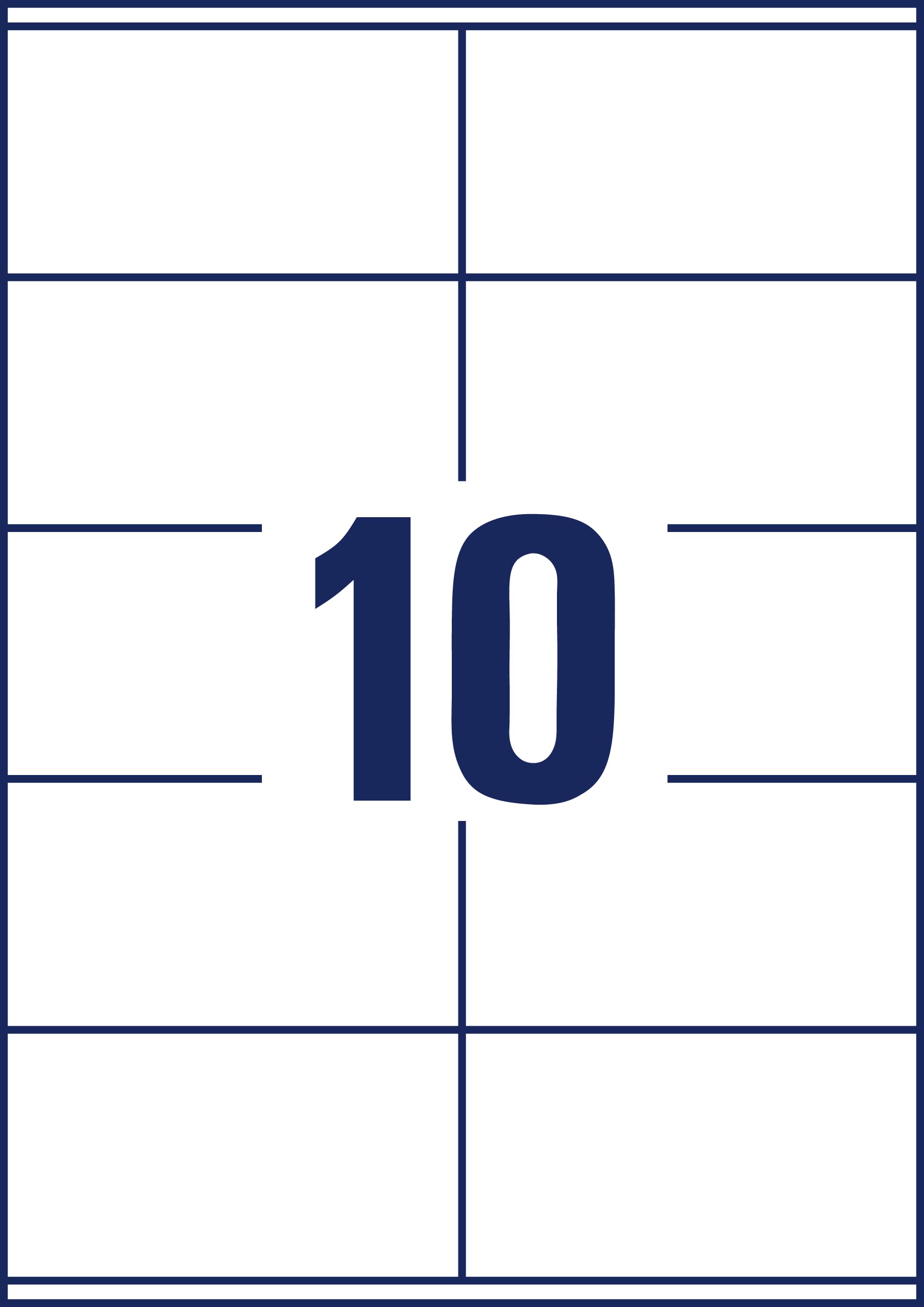 AVERY Zweckform 3425 Adressaufkleber (1.000 Klebeetiketten, 105x57mm auf A4, Papier matt, individuell bedruckbare Absenderetiketten, selbstklebende Adressetiketten mit ultragrip) 100 Blatt, weiß