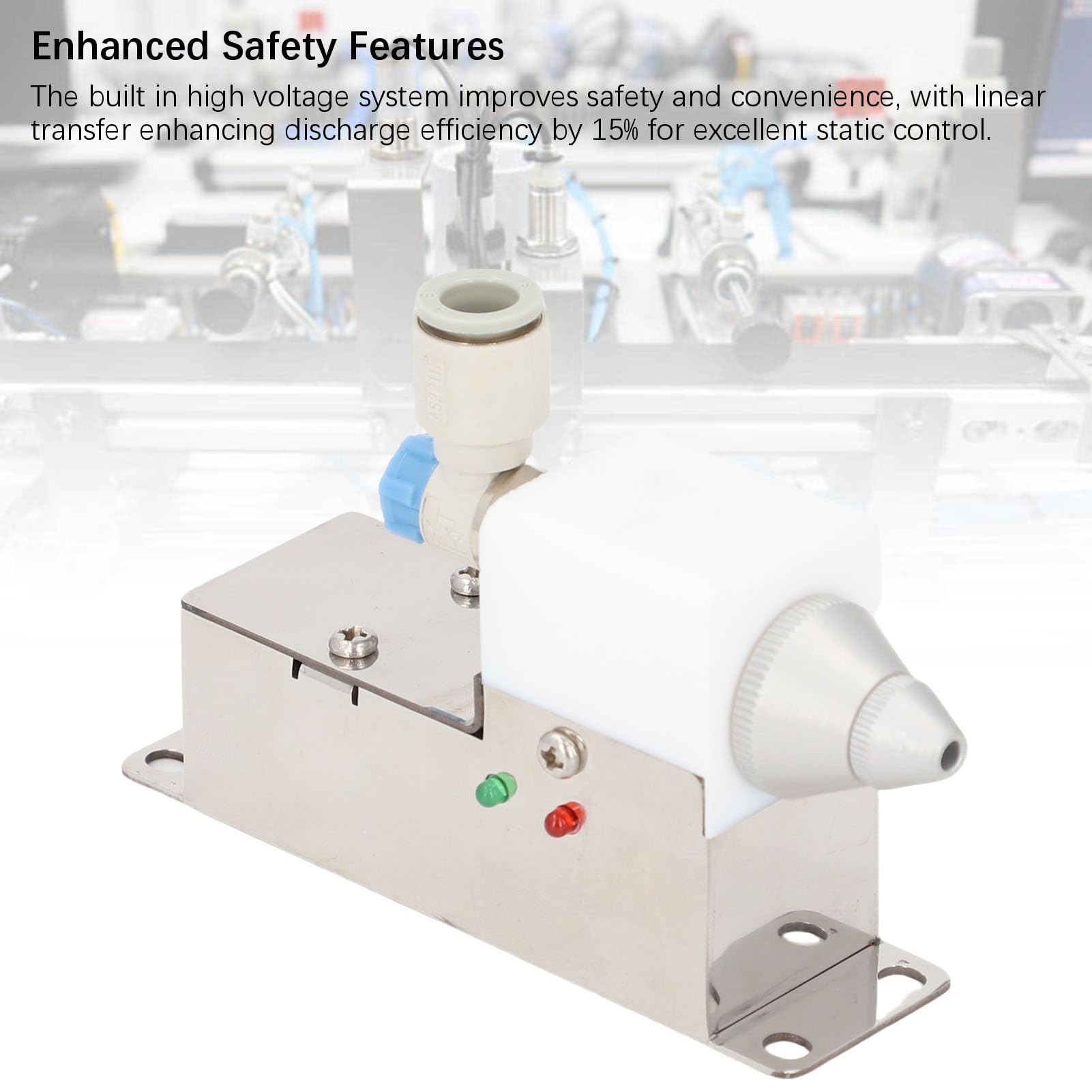 Boquilla de Aire Ionizante Estático Anti Static Ionizer con Fuente de Alimentación de Alto Voltaje Ultra Compacta para la Fabricación de Dispositivos de (Enchufe de la UE)
