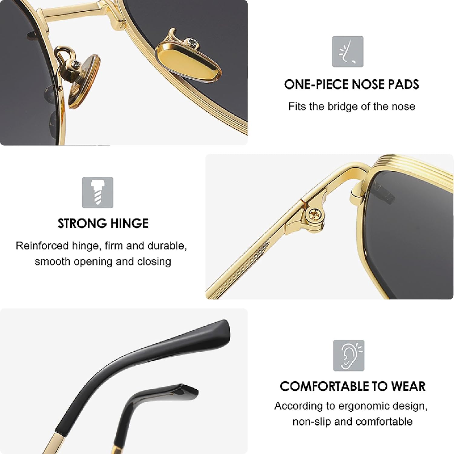 Sunglasses for Women Metal Sun Glasses Men Vintage Shades Female Gradient Uv400