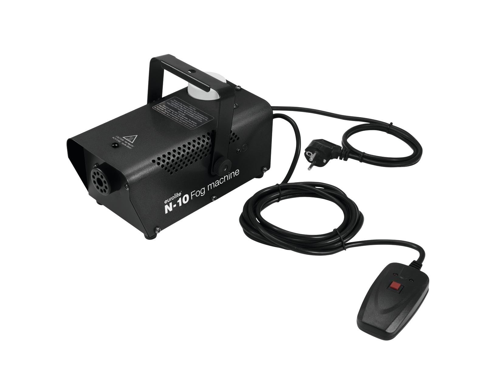 Eurolite N-10 Nebelmaschine schwarz | Kompakte 400-W-Nebelmaschine in Schwarz mit Kabelfernbedienung | Topseller für Partyräume
