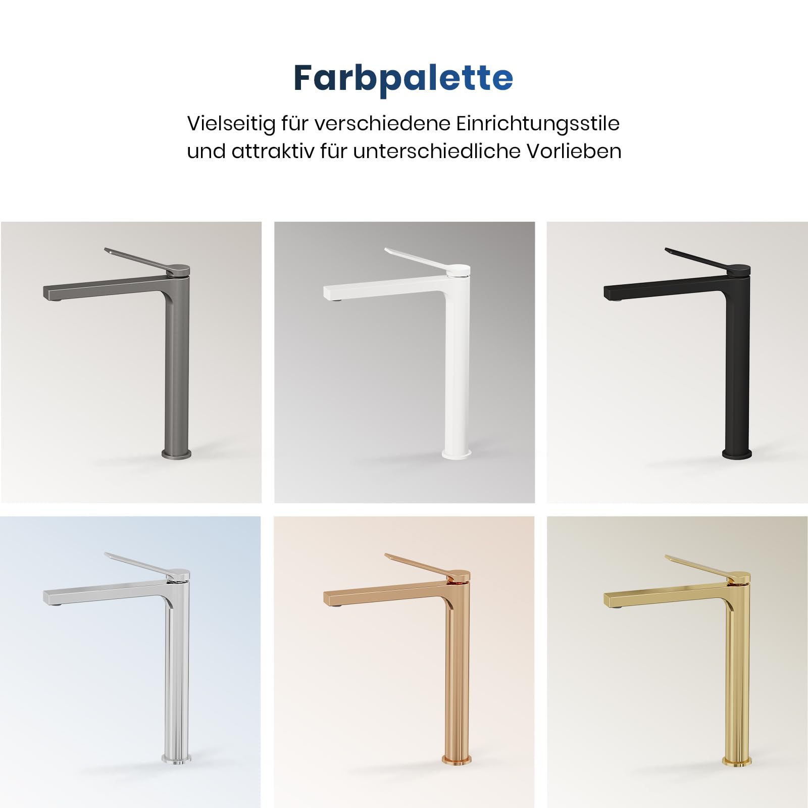 EMKE Grifo de baño cromado de 335 x 233 x 46 mm, latón, cartucho de cerámica, grifo de baño, grifo mezclador de lavabo de fácil instalación, grifo con aireador, grifo de lavabo