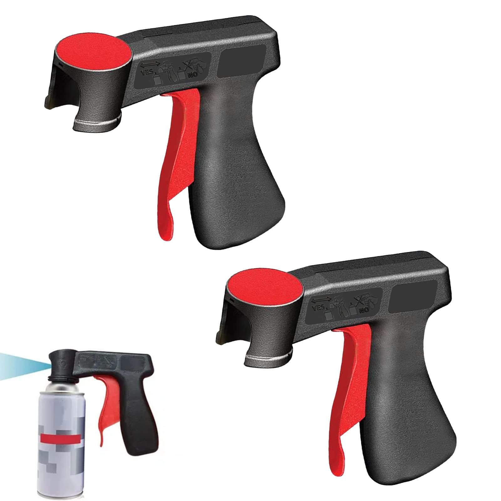 TERRIFI Spray Can Trigger Grip Handle, 2 Pcs Spray Can Aerosol Trigger Gun Grip, Instantly Converts Spray Cans into Airbrush, Universal Spray Gun Tool Holder for Paint Sprays Adaptor