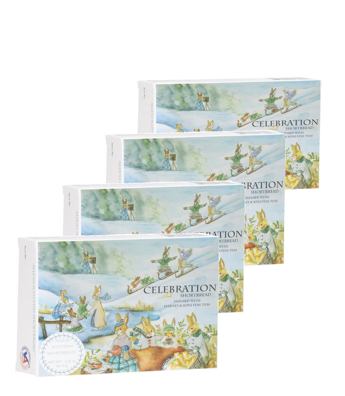 Allens Scottish Shortbread Celebration 3.25 oz 4 Pack