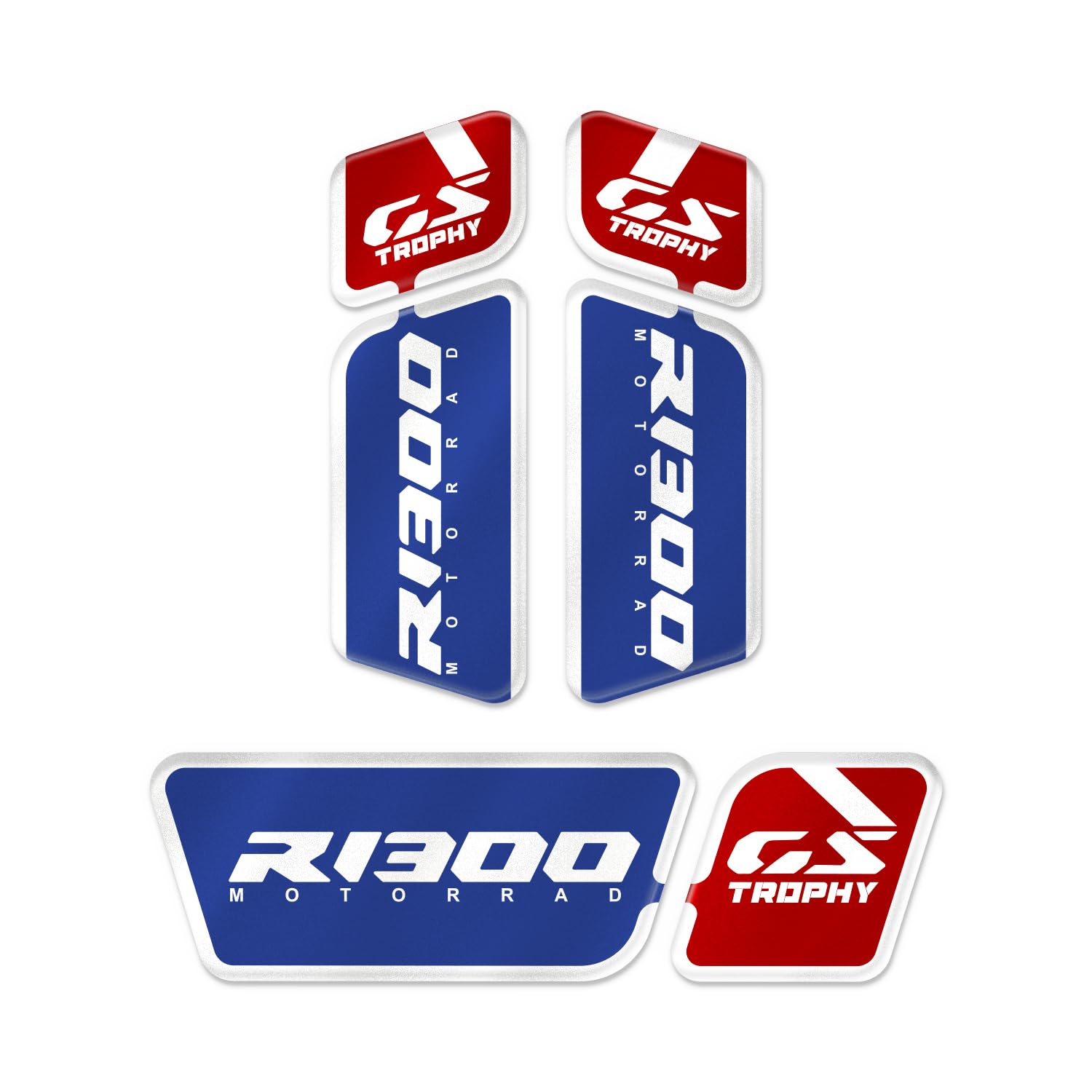 Kit Adesivi Resinati Rifrangenti Per Valigie BMW - Modello ATR-001 BB, Az Graphishop