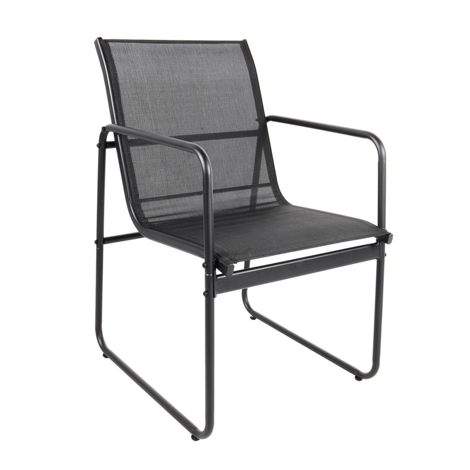 Mojawo 7tlg Outdoormöbel Set Gartenmöbel Gartengarnitur Glastisch Gartentisch 150x80cm + 6 Sessel Schwarz