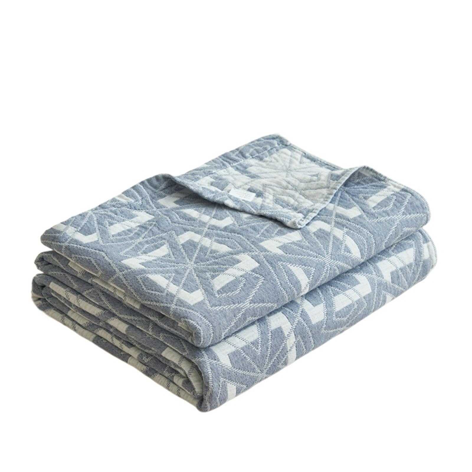FIgpmwld Cotton Muslin Throw Blanket Multicolor Multiple Sizes(Color1,200x230cm 1pcs)