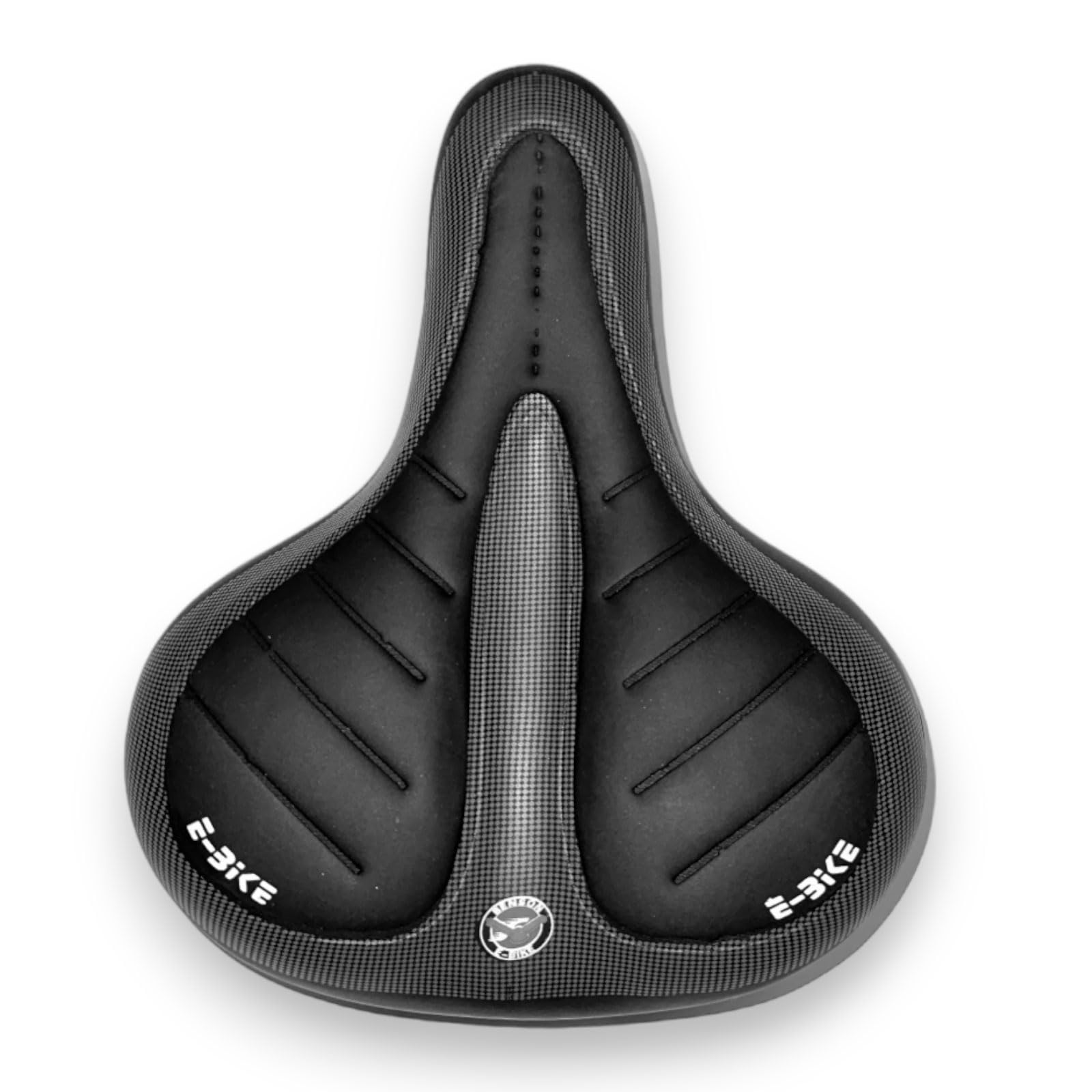 Siodełko rowerowe, komfortowe siodełko rowerowe, szerokie, damskie, męskie, czarne, typ E-Bike, ergonomiczne, amortyzujące wstrząsy, oddychające, wodoszczelne, wygodne siodełko rowerowe