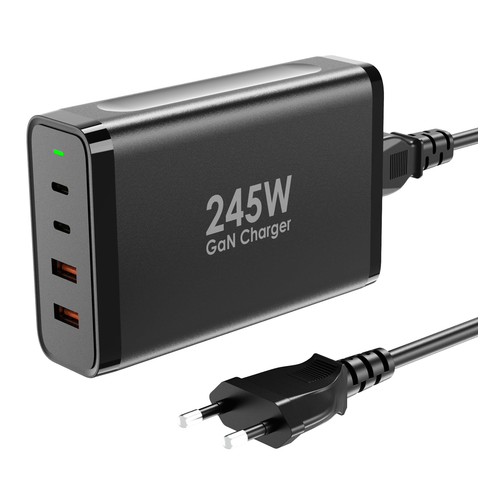 Ubigbuy Caricabatterie 170W Con 6 Porte (4 USB-C + 2 USB-A) – GaN³, PD 3.0, PPS, QC3.0, Per MacBook, IPhone E Galaxy