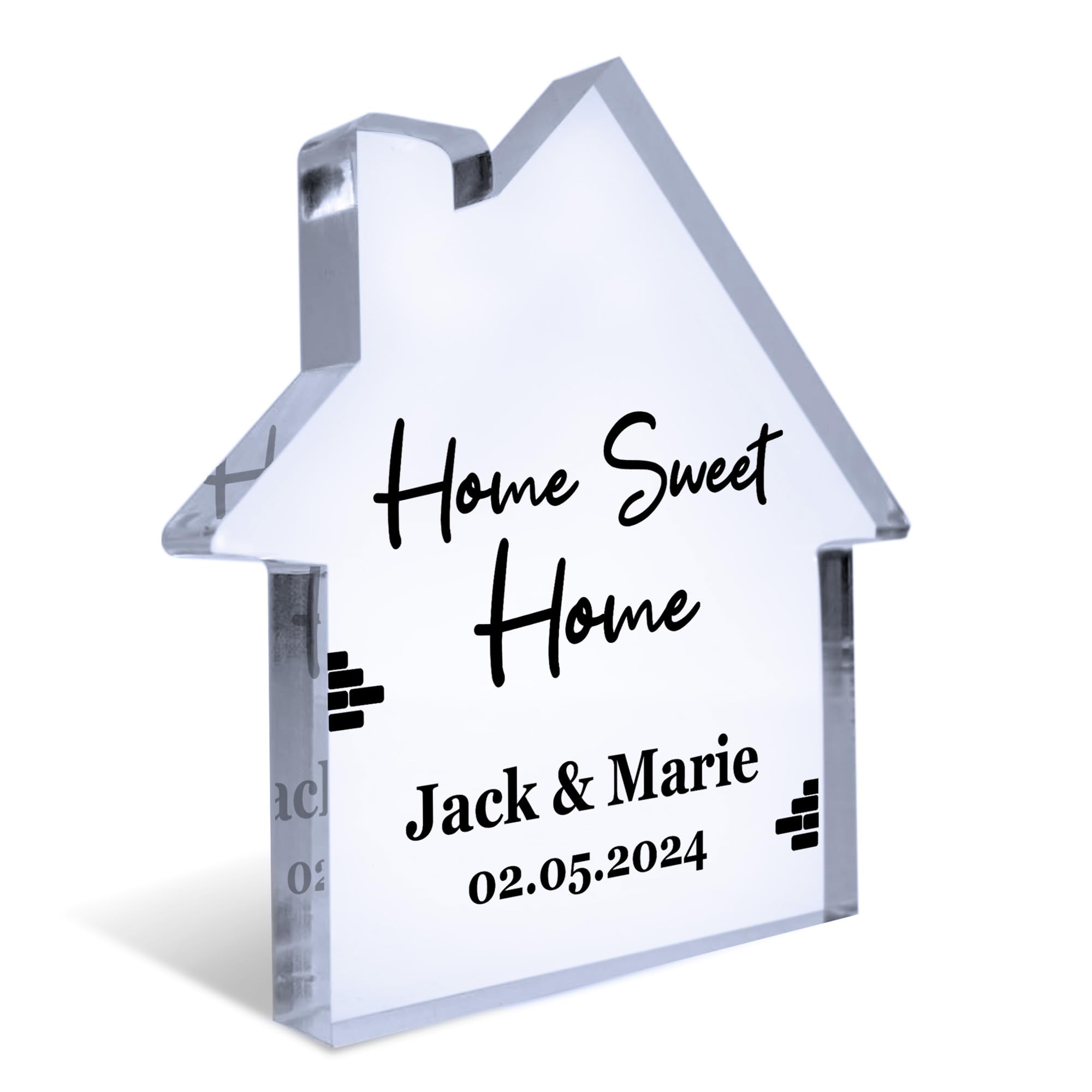 Red Ocean Personalised Home Sweet Home Plaque | Housewarming Handmade Acrylic House Plaque | Home Decor | New Home Gifts For Friends Family Couple | First Time Buyer Gifts