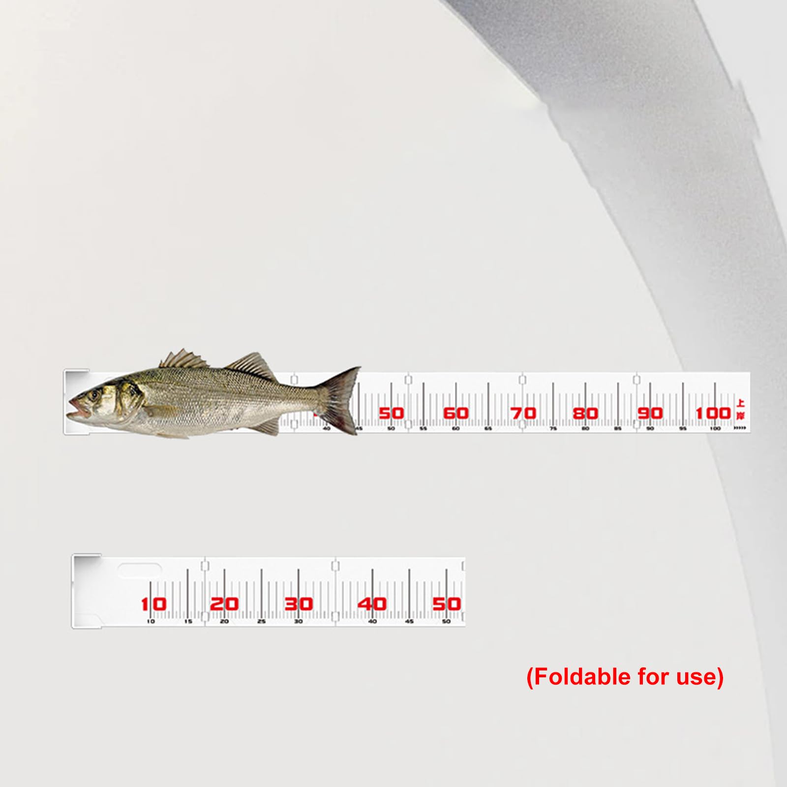 100 m/140 cm metro a nastro pieghevole per pescatori di pesci d'acqua salata, strumento di misurazione portatile, righello da pesca facile da leggere