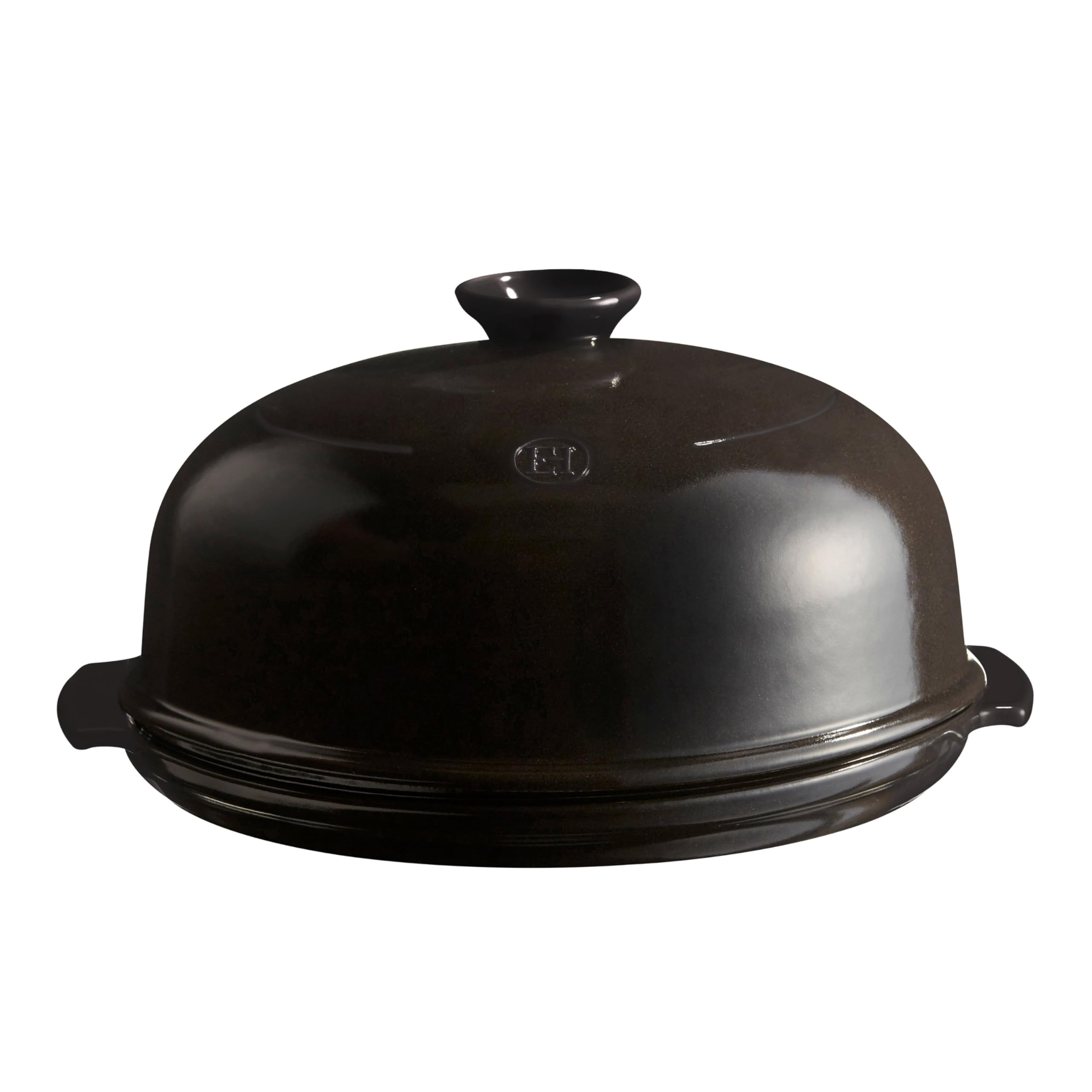 Emile Henry Charcoal 28.5 X 28.5 X 16.5 Cm Bread Cloche With Lid,