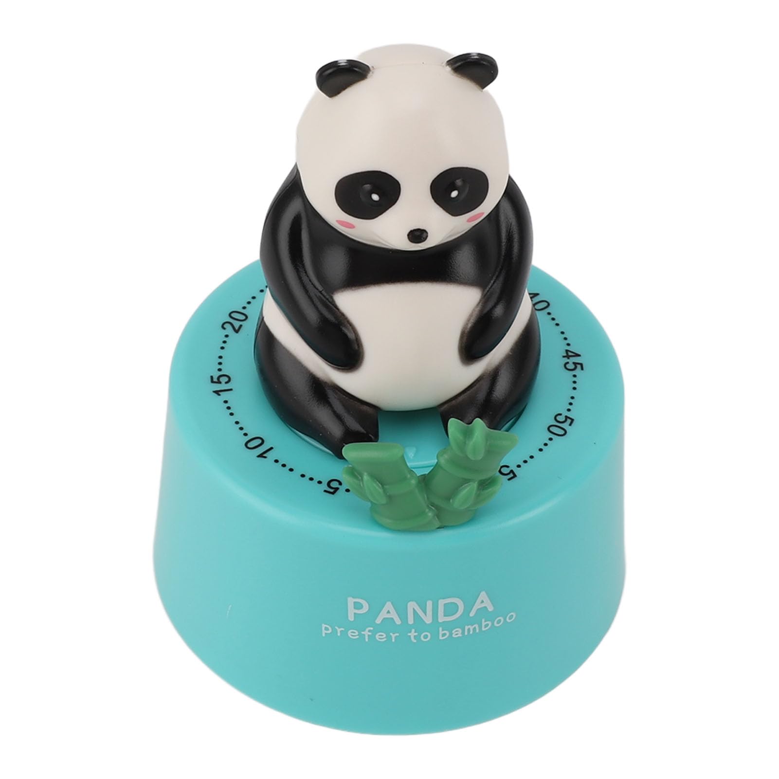 Jelquix 60 Minute Mechanical Kitchen Timer, Cartoon Animal Shape Loud Alarm Countdown Timer with Magnetic Base, Ideal for Cooking Gym Meeting Classroom Baking (Panda with Blue Base)