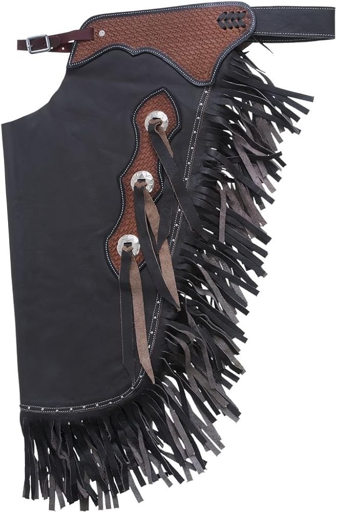 Tough1 Premium Leather Chinks w/Basketweave Tool : Sports & Outdoors