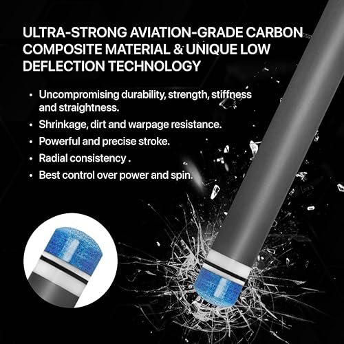 Miniatura 4 de RHINO - Taco de piscina de carbono de 30 pulgadas38-10, punta de 0.465 in, 0.480 in, 0.488 in, 0.492 in, 0.496 in, 0.500 in, 0.504 in, 0.508 in,