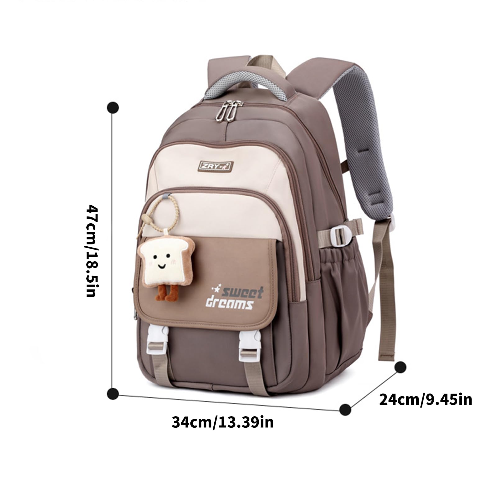 Zaino semplice e adorabile per borse da viaggio da donna e da uomo Zaino casual per libri scolastici, borsa da viaggio, borsa per regali