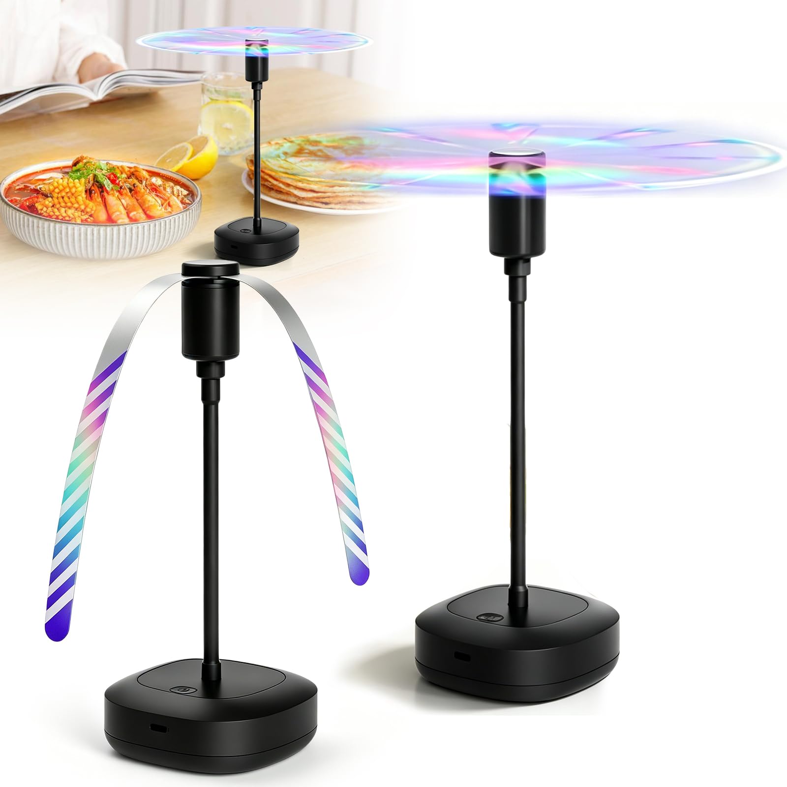Ventilateur anti-mouche avec pales souples de protection pour maison et jardin
