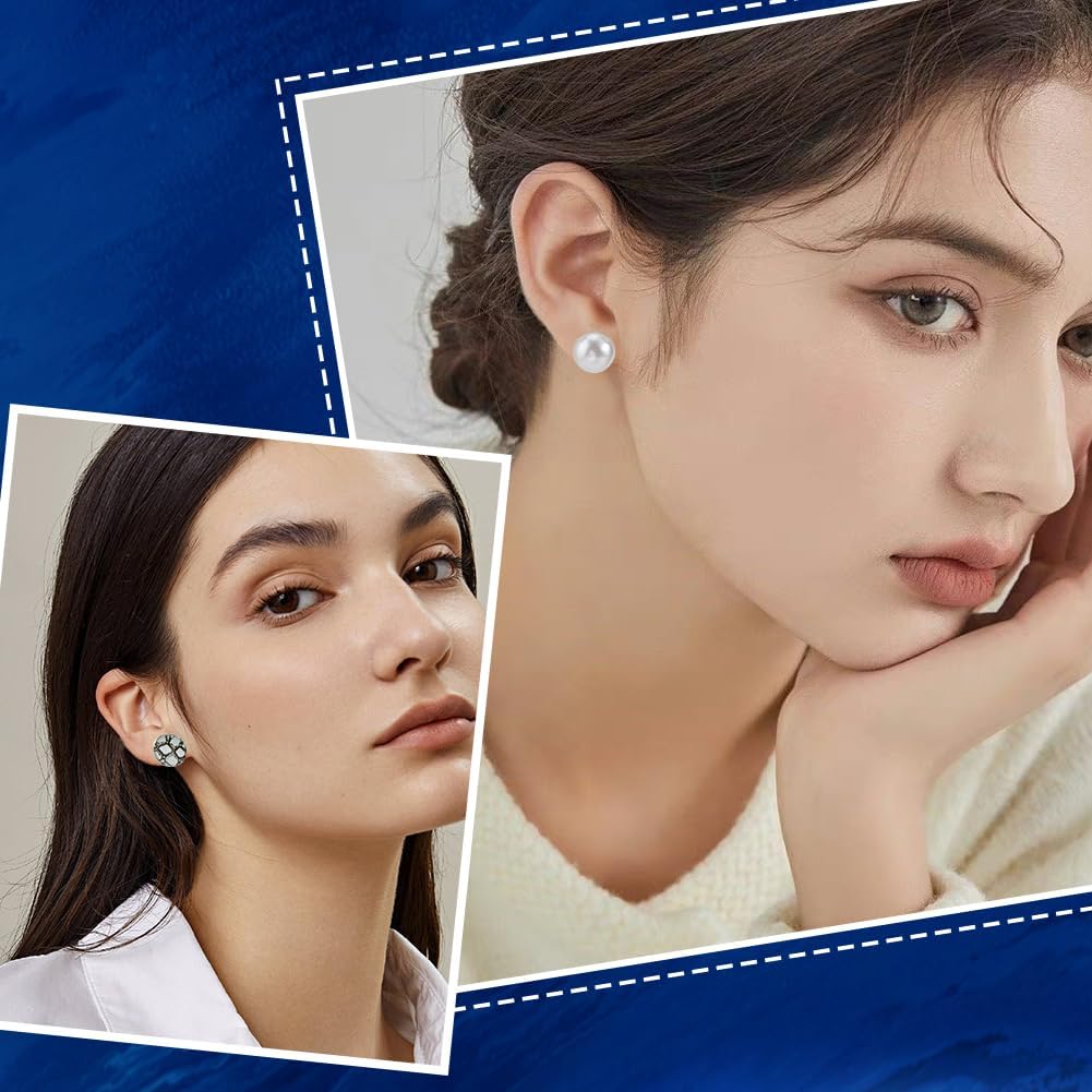 1 Box 600Pcs Pierced Earring Posts Blank Post Earring Studs with Backs Real 24K Gold Plated Silver Stainless Steel Flat Round Bezel Studs Findings Accessories for Jewelry Making DIY Crafts
