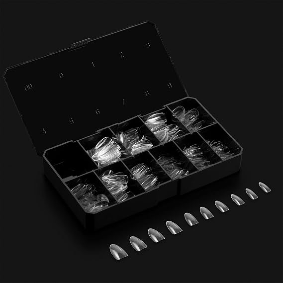 Apres Nail Gel-X Sculpted Round Medium Box of Tips | 500 Gel-X Tips | Premium Quality | 10 Sizes 0-9 | No Size 00 Included | 2022 Version