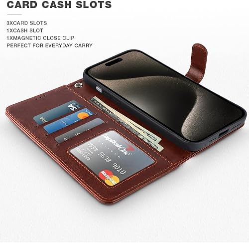 Miniatura 10 de Shields Up Funda para iPhone 11, desmontable, funda magnética soporte de carga inalámbrica, duradera y delgada con ranuras para tarjetas, correa de