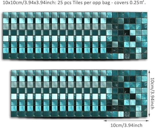 Miniatura 6 de 25 piezas autoadhesivas de transferencia de azulejos para decoración del hogar, calcomanías de azulejos para despegar y pegar, adhesivo de pared a