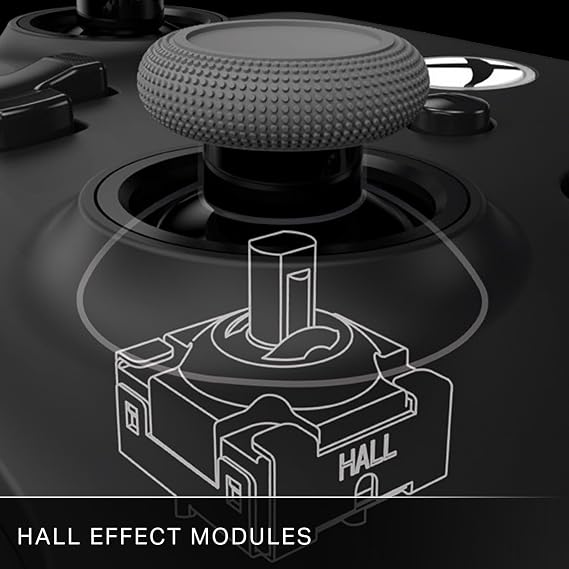 PowerA Advantage Plus Wired Controller for Xbox Series X|S - Black, officially licensed, adjustable height thumbsticks, hall effect, mappable buttons, works with Xbox One and Windows 10/11 PC