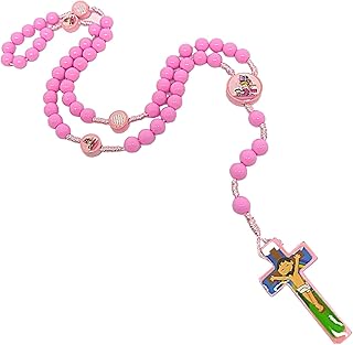 Terço Infantil Terço Da Criança Para Meninas Rosa Devotos Mirins Meu Primeiro Terço Anjo da Guarda