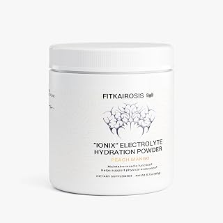 Ionix Electrolyte Hydration Powder - Peach Mango Drink Mix with B Vitamins - Supports Muscle Function & Endurance - Caffeine-Free, Vegan, Keto - 30 Servings, USA Made