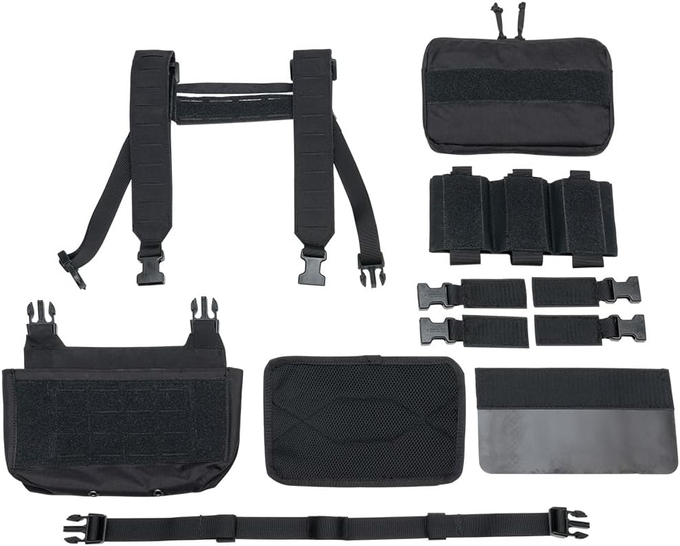 IDOGEAR Tactical Chest Bag with Insert 5.56/7.62 Mag Pouch Recon Kit Kangaroo Chest Bag Utility Laser-cut MOLLE Admin Pouch