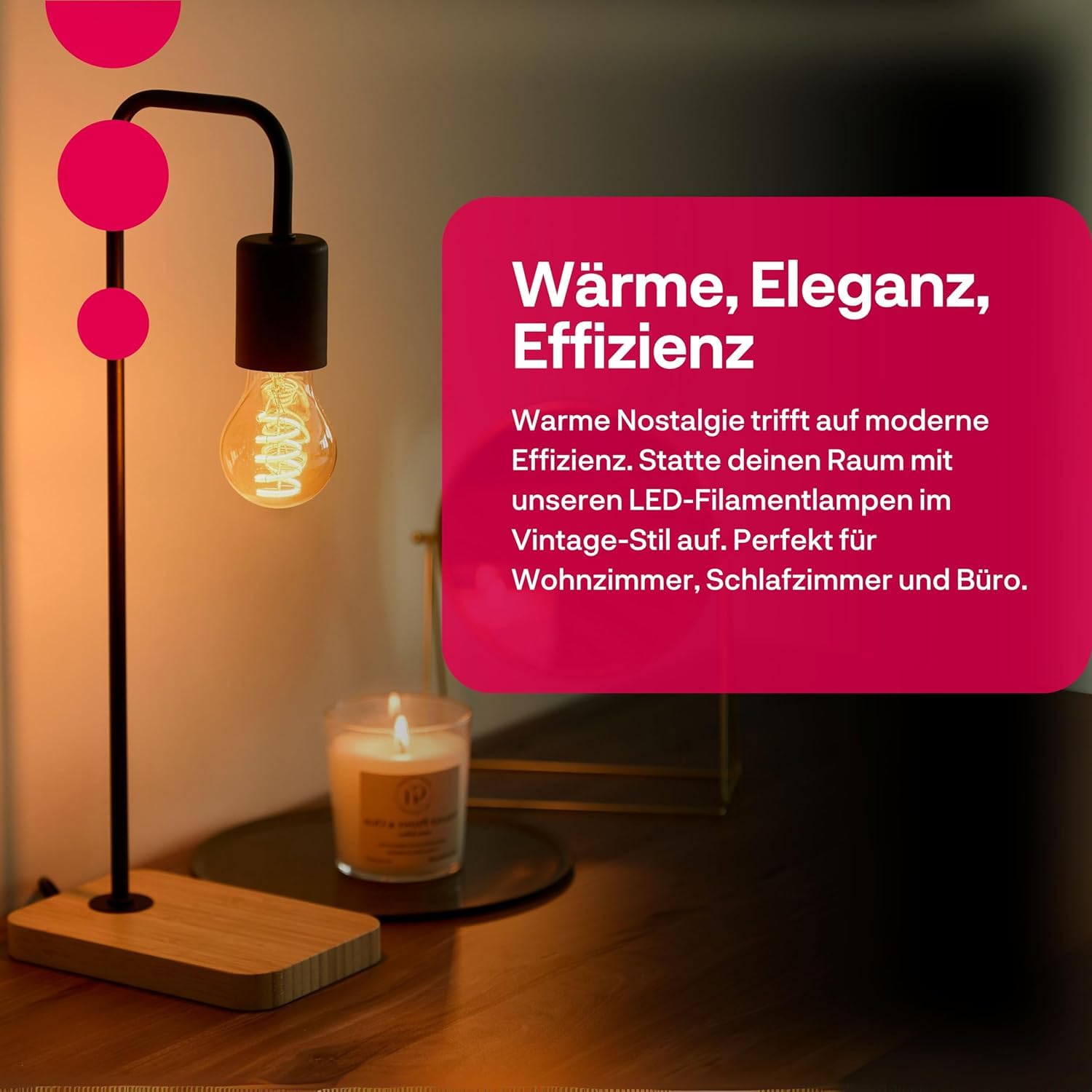 innr Zigbee E27 Smart Lampe, funktioniert mit Alexa und Hue* (Bridge erforderlich), LED Filament Glühbirne, Warmweiß, Dimmbar, Smart Home, 550lm, 4 Stück