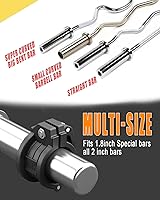 Vista 5 de Abrazaderas de barra de 2 pulgadas 2 clips de barra ajustables de liberación rápida, clips de peso olímpicos (negro 1.8-2 pulgadas)