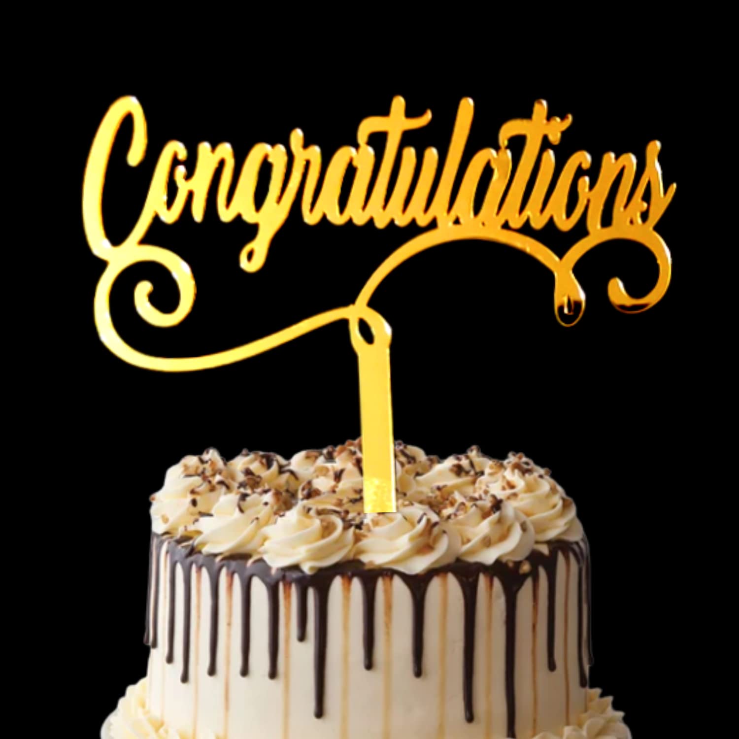 Party Decorz Congratulations Cake Topper Congrats Cake Topper 5 Inch