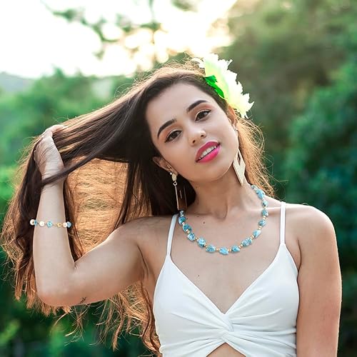 Miniatura 5 de Fashewelry 150 cuentas de piedra irregulares turquesa de 7  0.433 in de howlita natural, piedras preciosas sueltas para abalorios, pulseras,