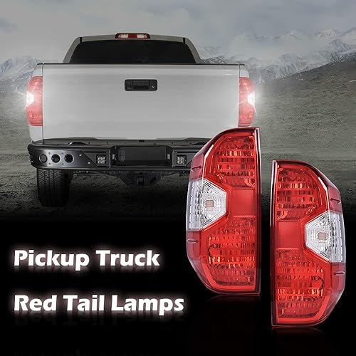 Miniatura 9 de G-PLUS Luces traseras compatibles con Toyota Tundra Pickup Truck 2014 2015 2016 2017 2018 2019 2020 2021 Lámparas de freno lado izquierdo y derecho