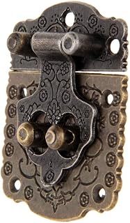 APAINI 1PC 53 * 41mm Antique Bronze Box Latch Hasp Retro Vintage Decorative Latch Wooden Box Hasp Pad Chest Lock