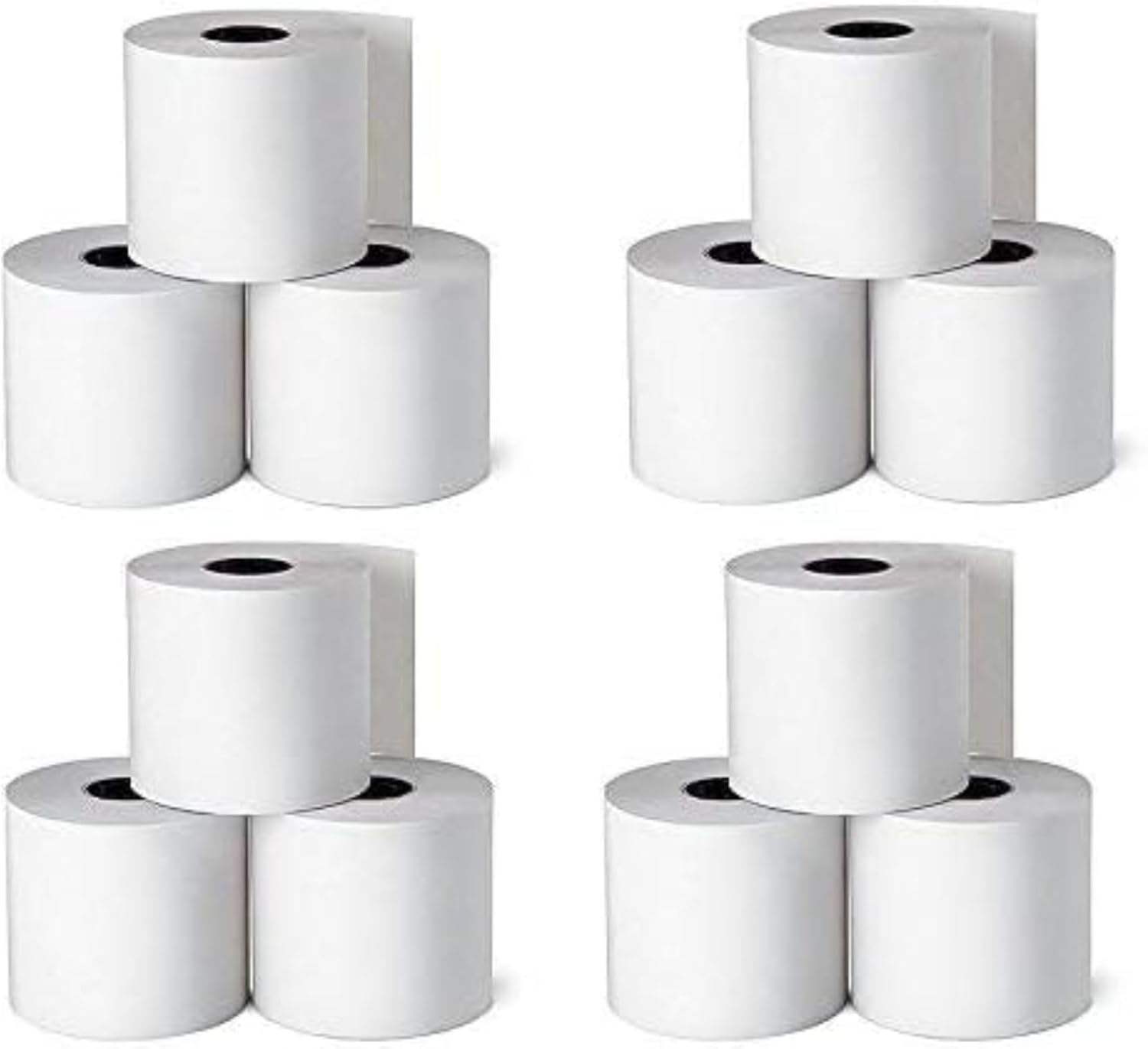 1InTheOffice Adding Machine, Register, and Calculator Rolls 2 1/4" x 130' 1-Ply, 12/Pack (130')