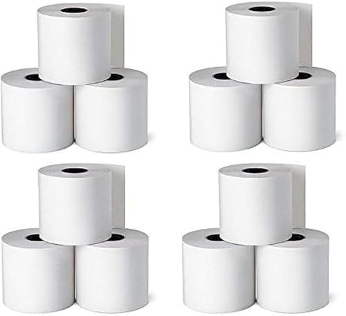 1InTheOffice Adding Machine, Register, and Calculator Rolls 2 1/4" x 130' 1-Ply, 12/Pack (130')