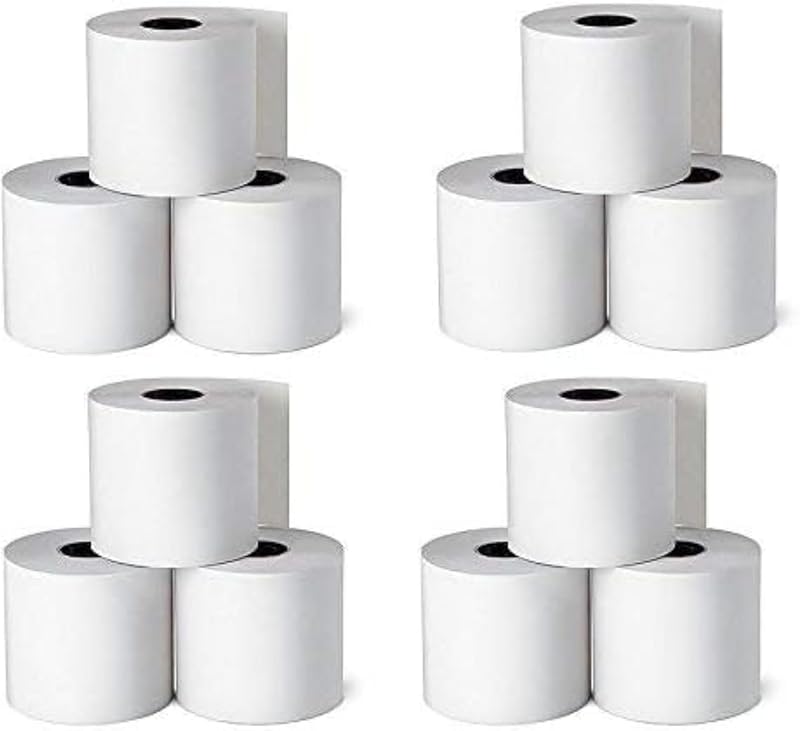 Adding Machine, Register, and Calculator Rolls 2 1/4" x 130' 1-Ply, 12/Pack (130')