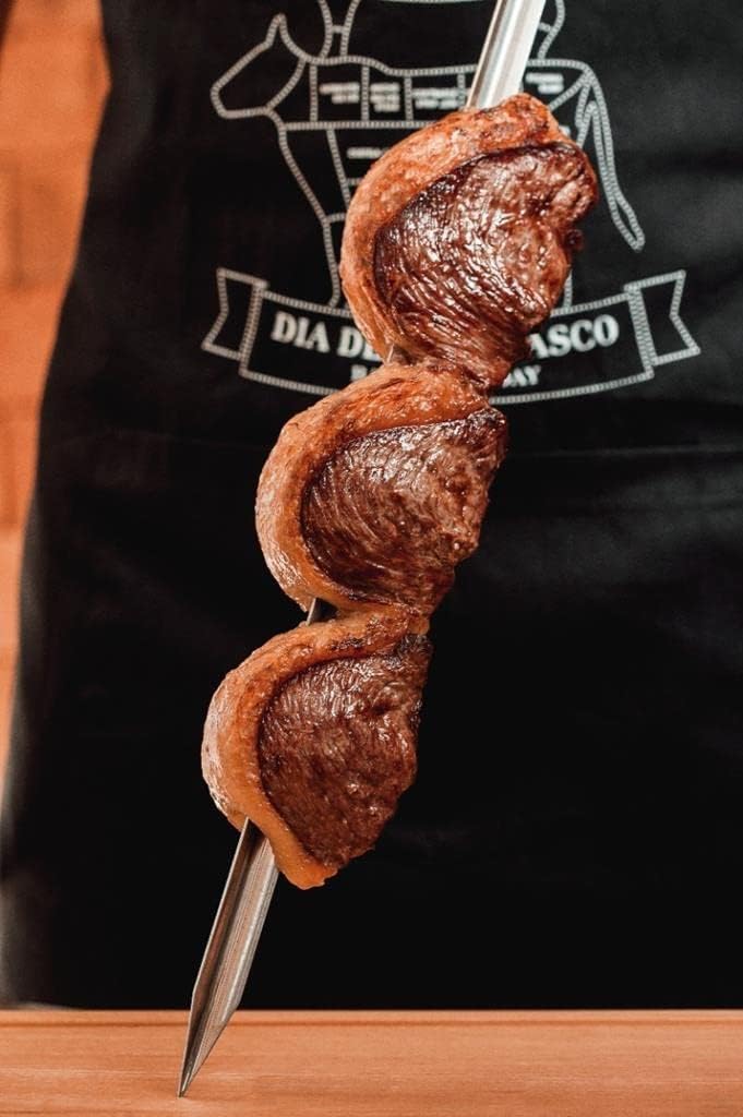 Tramontina 26418/075 Wooden Handle Barbecue Skewer (Churrasco Skewers), Double 29.5 inches (75 cm), For Large Meats, Made in Brazil, TRAMONTINA