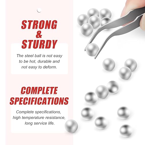 Miniatura 37 de 1000 bolas de acero de precisión de 1/8 pulgadas, bolas de metal, surtido de rodamientos de bolas para piezas de automóvil, bicicletas, válvulas