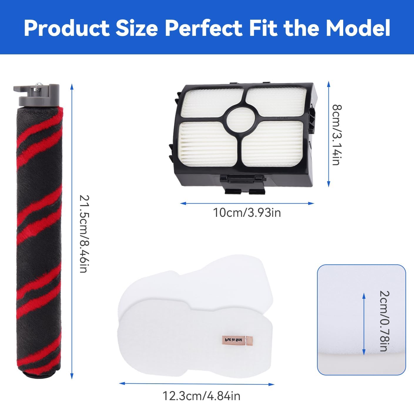 HZ3002 Replacement Brush Roller and Filters for Shark HZ3002/ HZ3000 Vacuum Cleaner - Replace Parts XFFKHZ3000 XHFHZ3000, 1 Brush Roller 2 HEPA Filters & 2 Foam and Felt Filters image 3