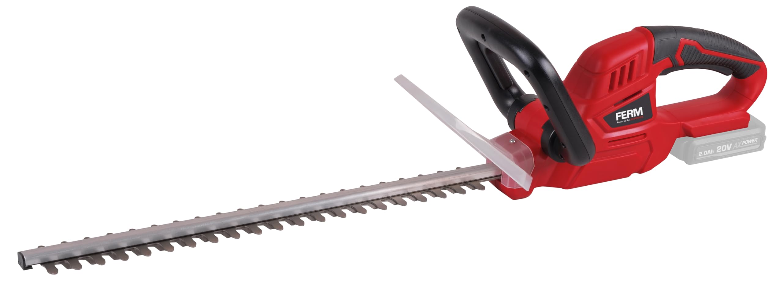 FERM Taille-Haie sans Fil 20V AX-Power – Lame 50 cm – Coupe Branches Jusqu’à 14 mm – Poignée Softgrip – Transparent Protection – Compatible Batteries 2.0/4.0Ah