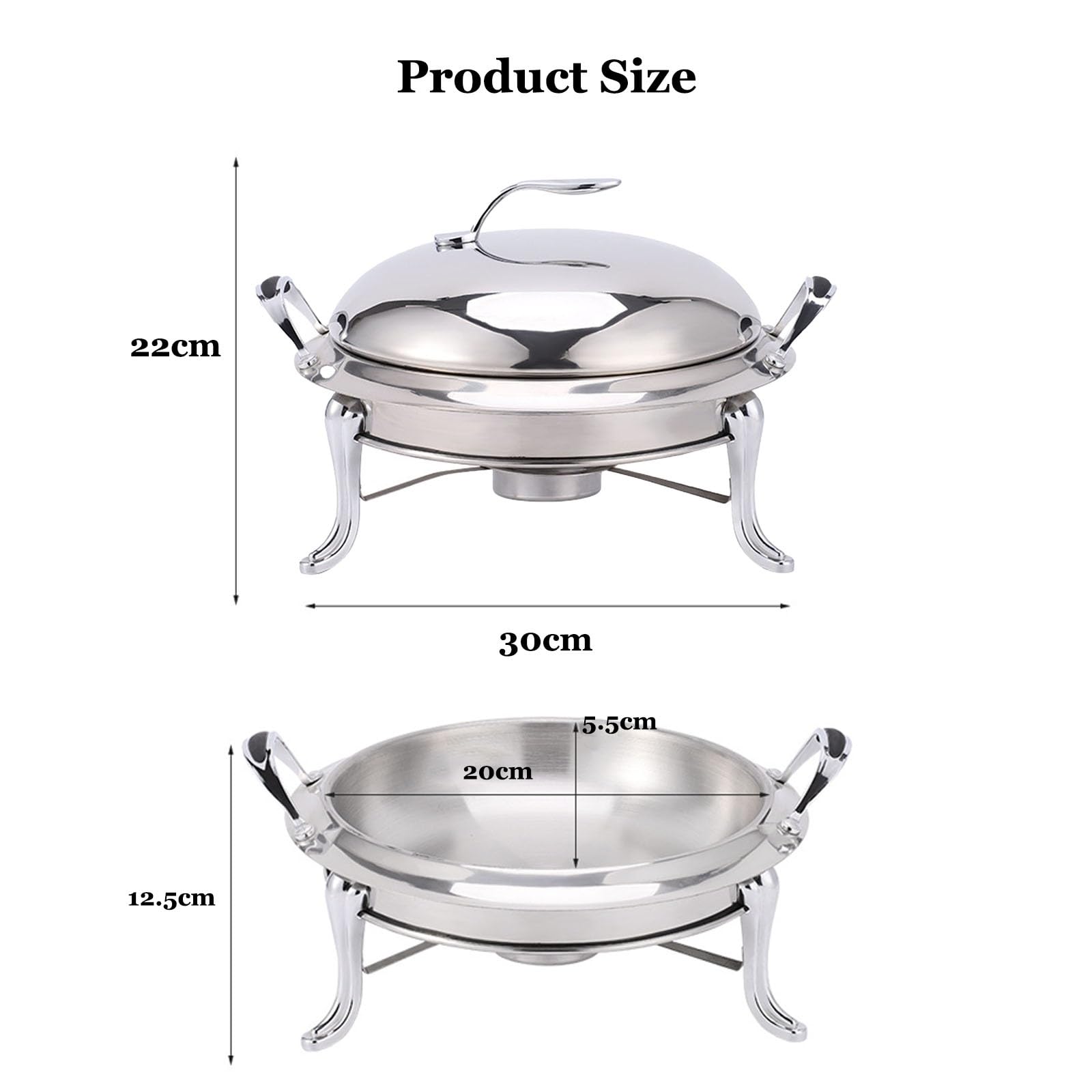 Scaldavivande in acciaio inox, scaldavivande a doppia pentola, ideale per hotel, bar, ristoranti e feste