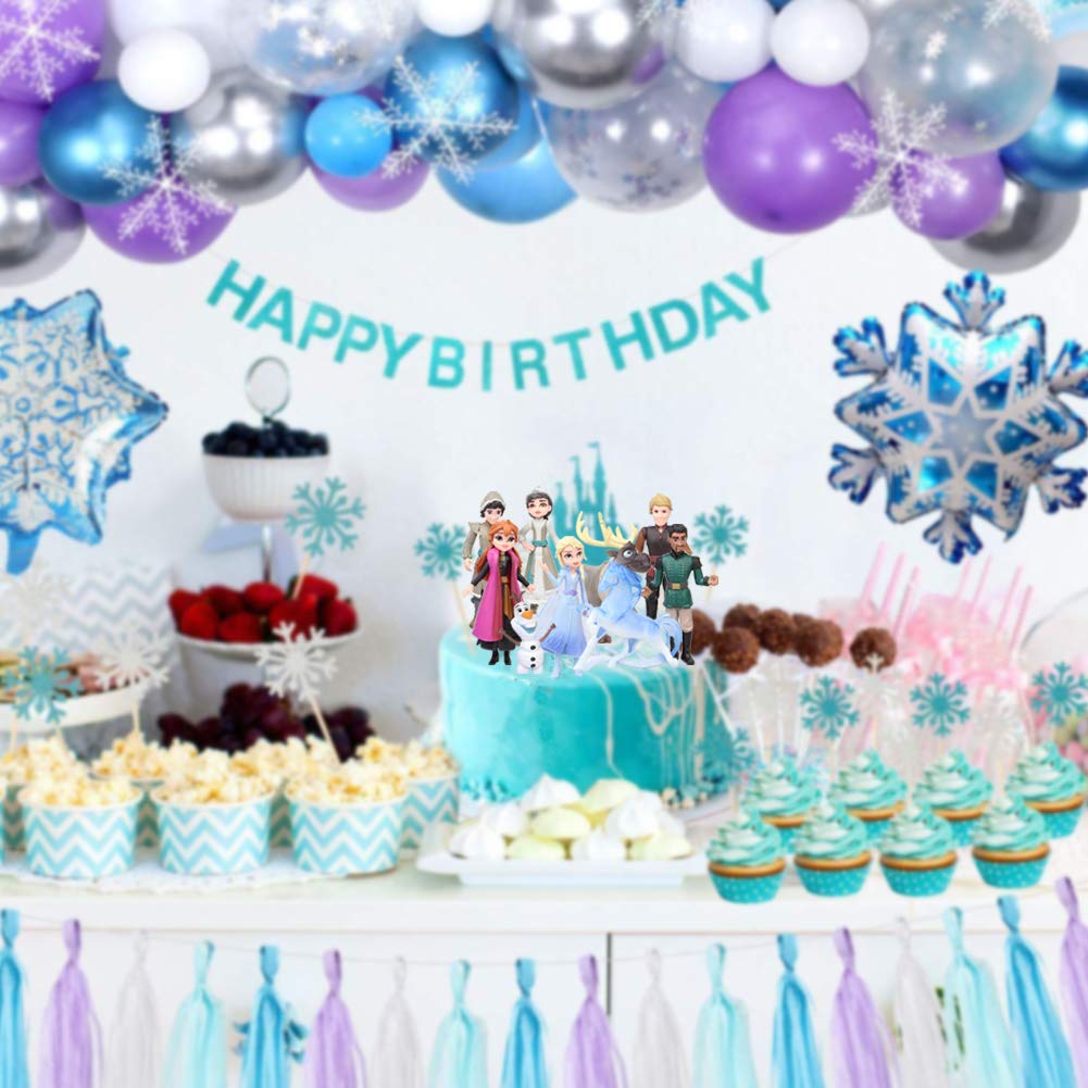 IRONIUM Frozen Taartdecoratie Set - 26-delig Met Elsa Figuur Voor Verjaardagen