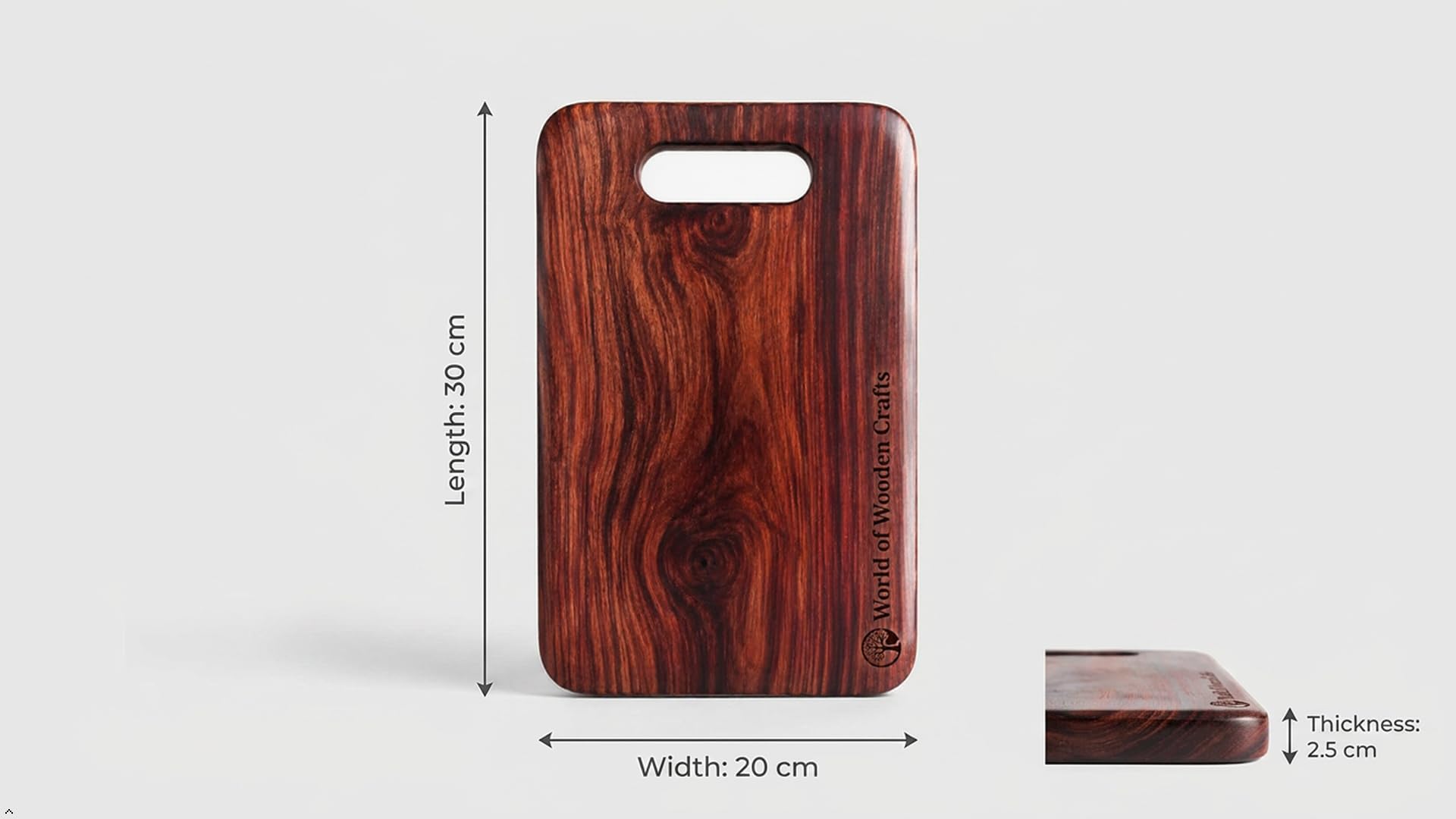 Sheesham Wood Chopping Board - Premium Cutting & Serving Tray -5 Sheesham Wood Chopping Board - Premium Cutting & Serving Tray -5