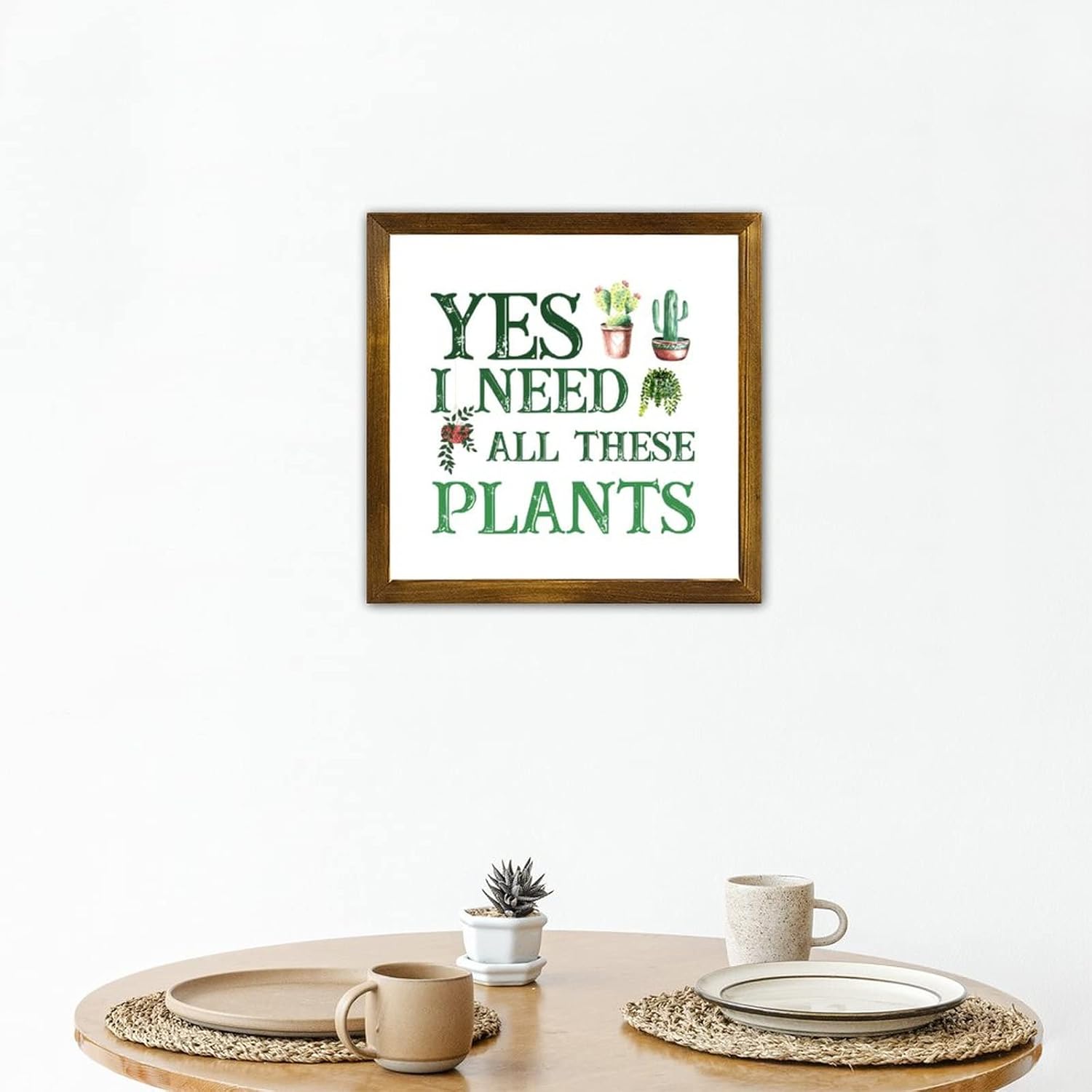Wooden Sign Yes I Really Do Need All These Plants Framed Wall Sign Garden Christian Home Wall Decor Garden Clubs Artistic Hanging Wooden Sign For Farmhouse Home Kitchen Living Room Decor 12x12in