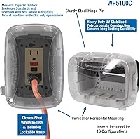 Vista 2 de Intermatic WP5100C Caja Eléctrica Resistente a la Intemperie - Una Sola Entrada, Cubierta Versátil para Tomacorriente Exterior - Diseño Seguro